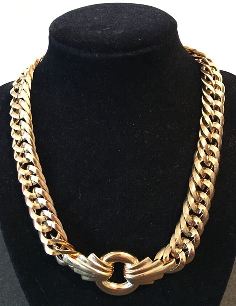 givenchy 1977 necklace free shipping|Givenchy gold tone necklace.